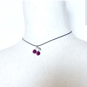 Swarovski cherry crystal necklace